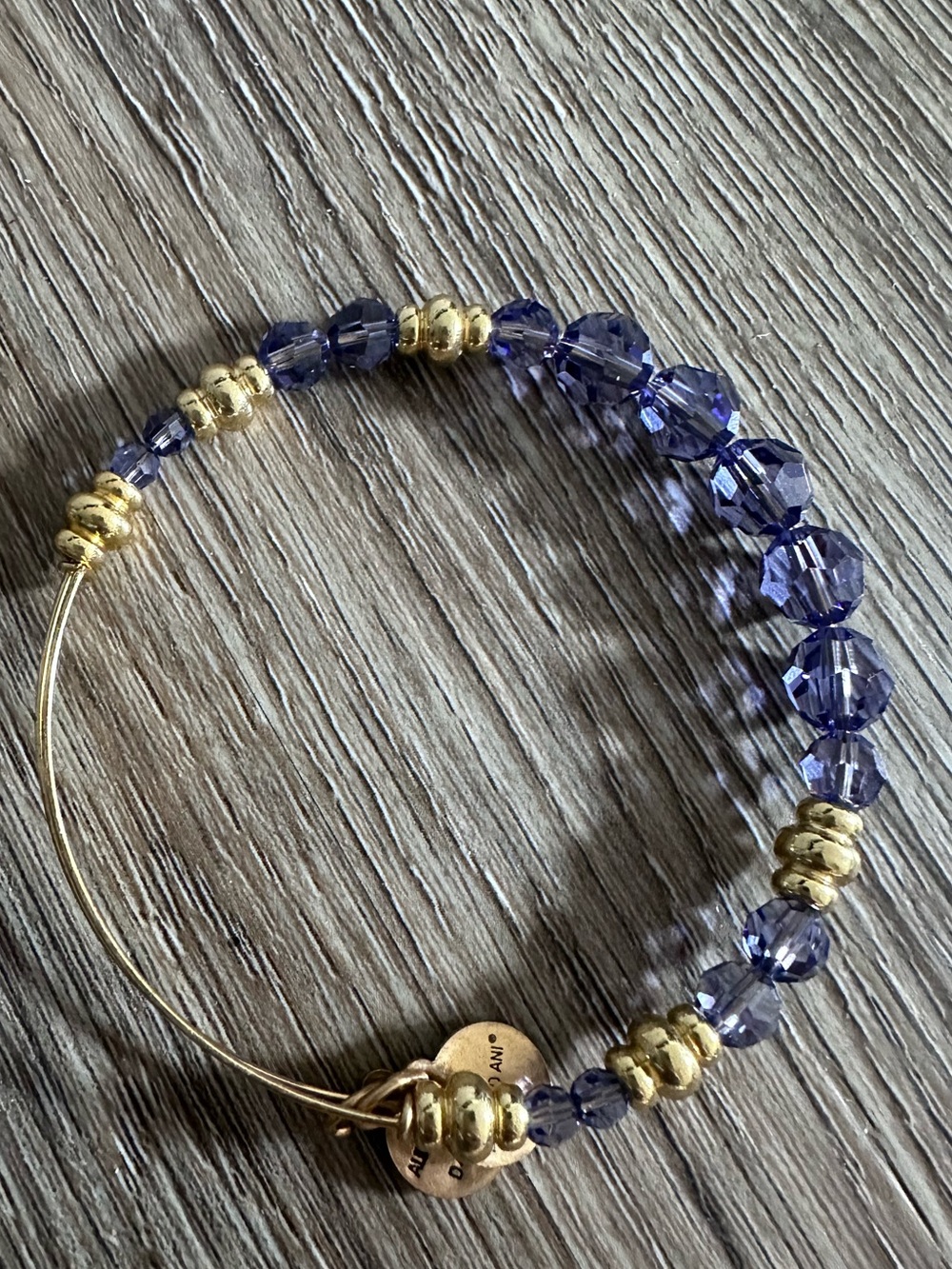 Alex and Ani purple Swarovski bangle